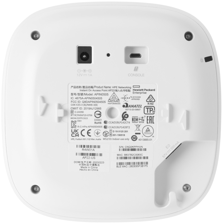 PUNTO ACCESO HPE R6M50A INSTANT ON 1774MBITS 2,4GHZ - detalle