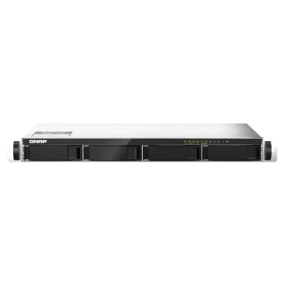 Almacenamiento QNAP TS-435XeU-4G NAS de sobremesa con 4 bahías HDD, puertos 10GbE y 2.5GbE, en formato 1U.