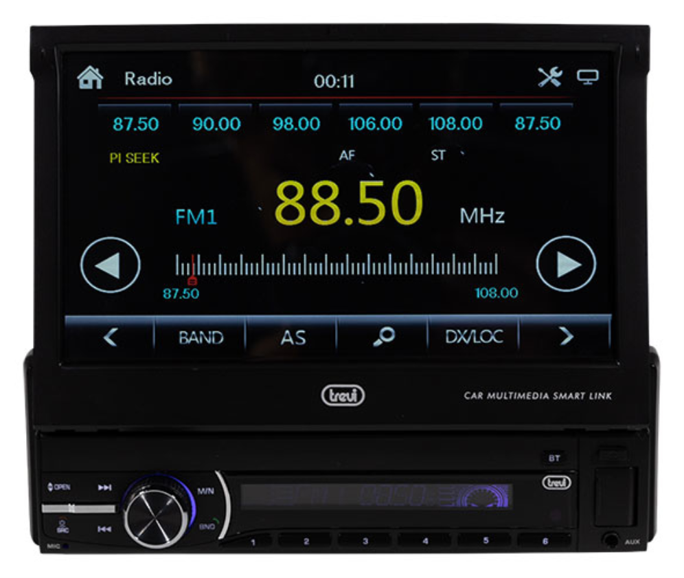 RADIO COCHE TREVI MDV 6380 DAB/VIDEO MONITOR 7" +RDS+USB+AW BLAC - detalle