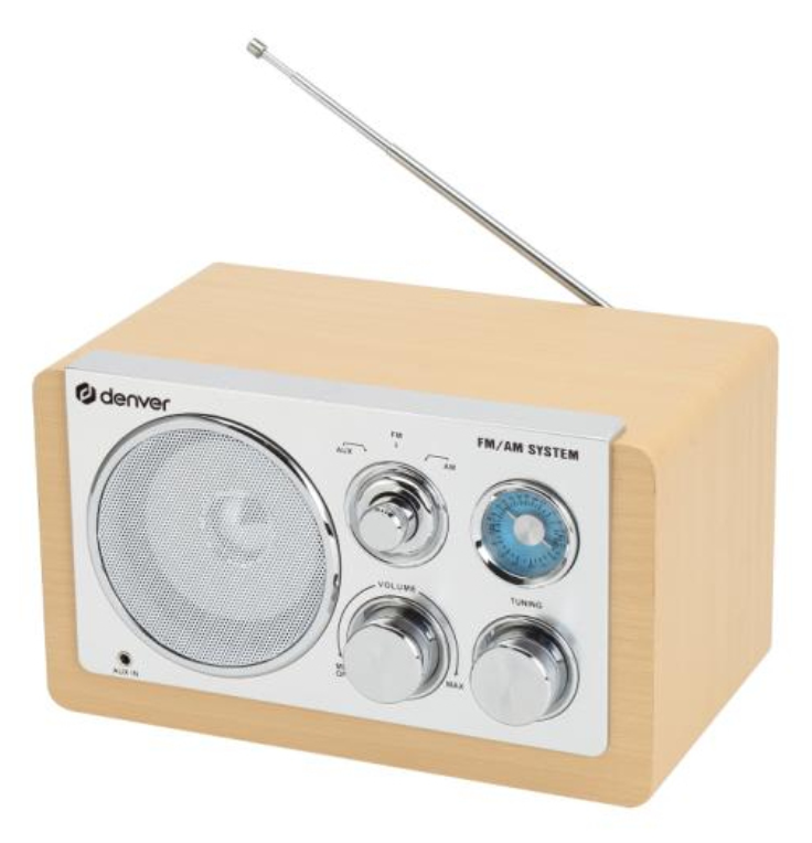 RADIO DENVER DE DISEÑO MODERNO BEIGE - detalle
