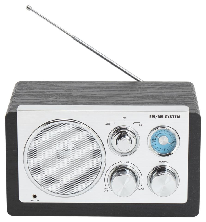 RADIO DENVER DE DISEÑO MODERNO NEGRA - detalle