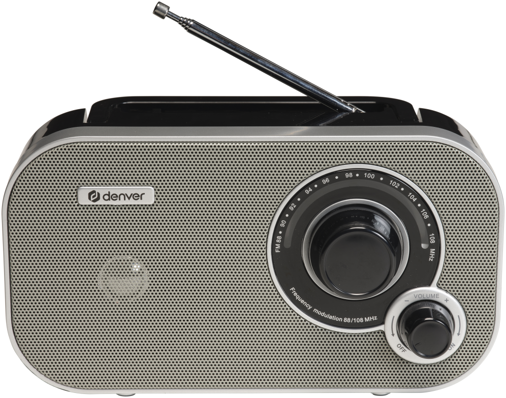 RADIO DENVER FM CON SINTONIZACION ANALOGICA GRIS