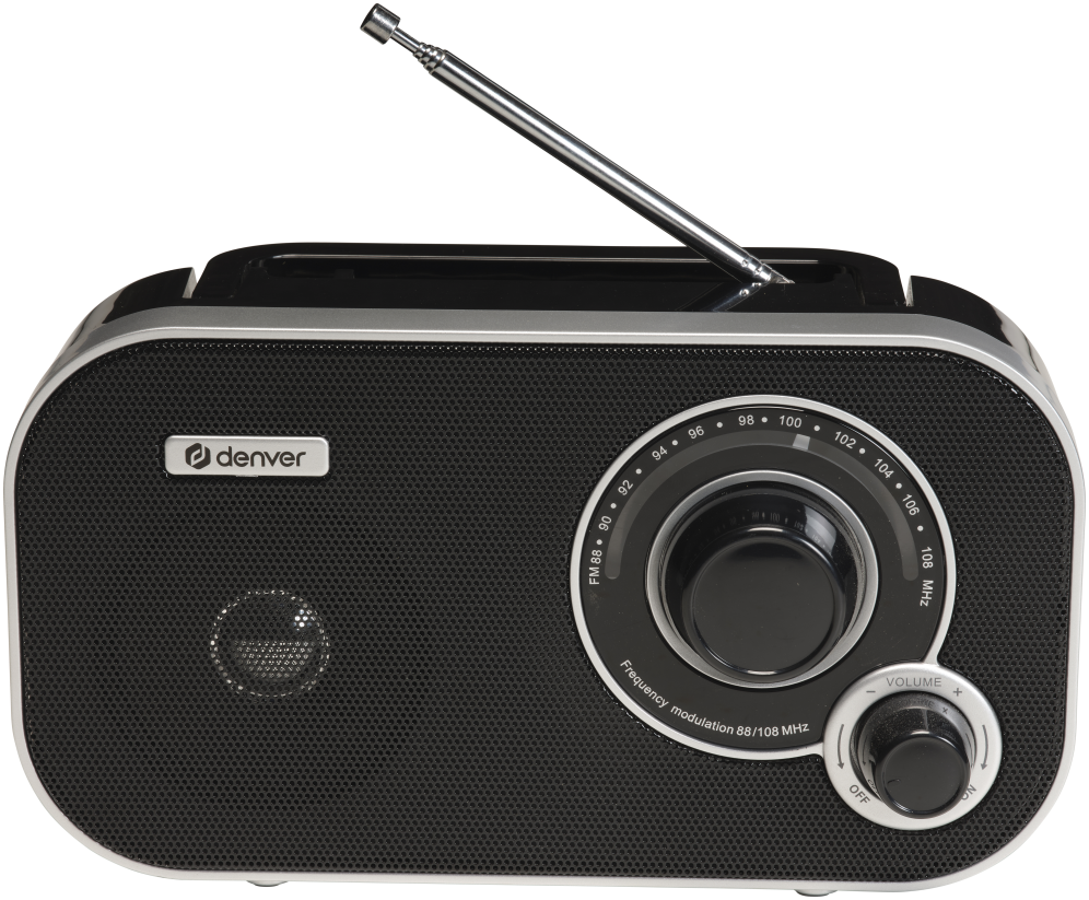 RADIO DENVER FM CON SINTONIZACION ANALOGICA NEGRA