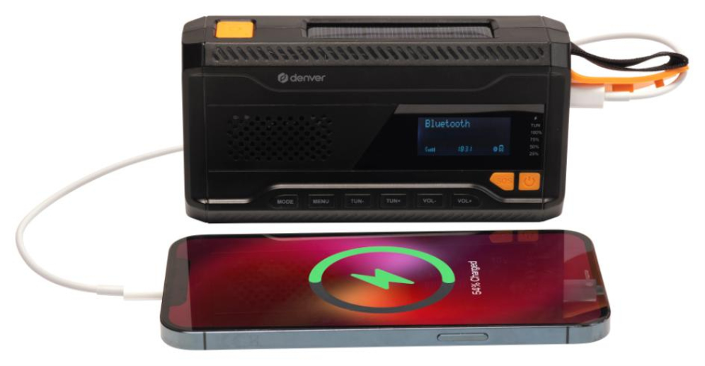 RADIO DENVER PORTATIL DAB+/FM CON FUNCION BLUETOOTH - detalle