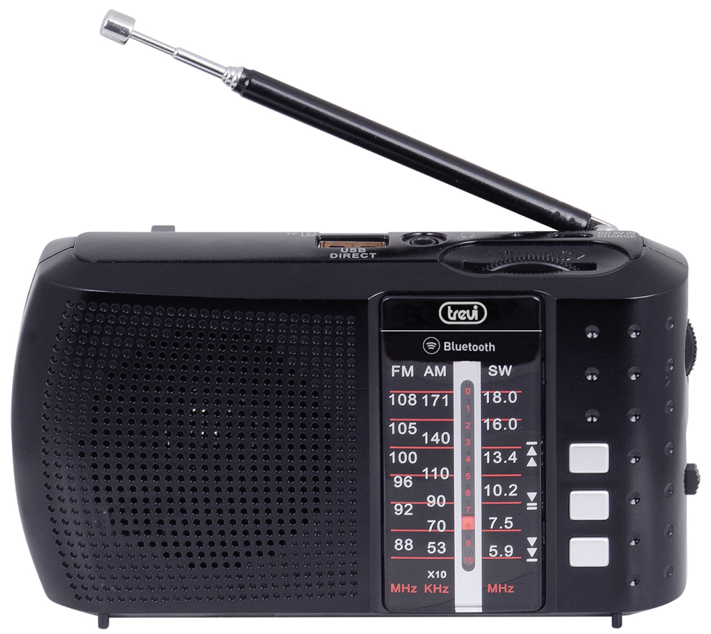 RADIO PORTATIL TREVI MULTIBANDA BLUETOOTH USB MICRO SD RA 7F20 BT NEGRO