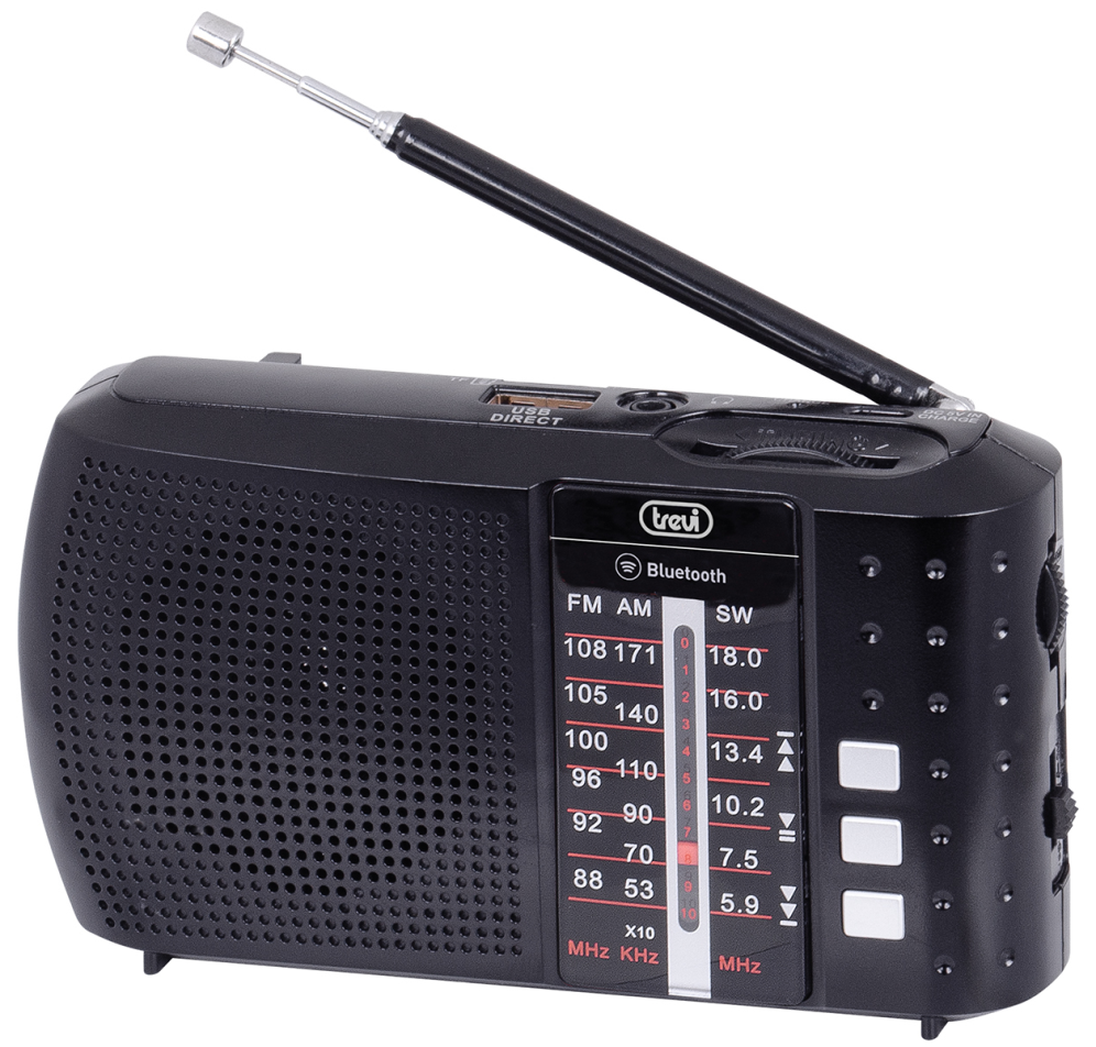 RADIO PORTATIL TREVI MULTIBANDA BLUETOOTH USB MICRO SD RA 7F20 BT NEGRO - detalle