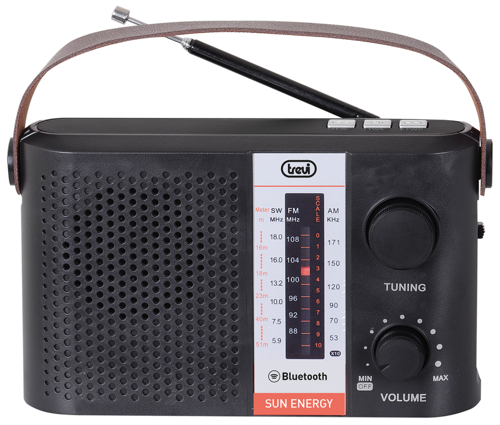 RADIO SOLAR TREVI RA 7F25 BT PORTATIL BLUETOOTH USB MICRO SD TWS - detalle