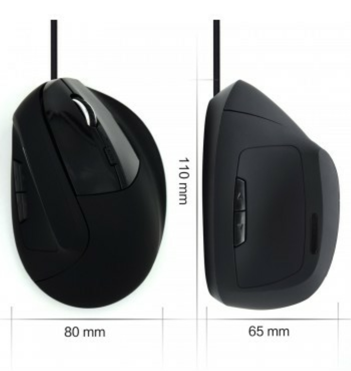 RATON EWENT EW3157 ERGONOMICO OPTICO 1800 DPI NEGRO USB - detalle