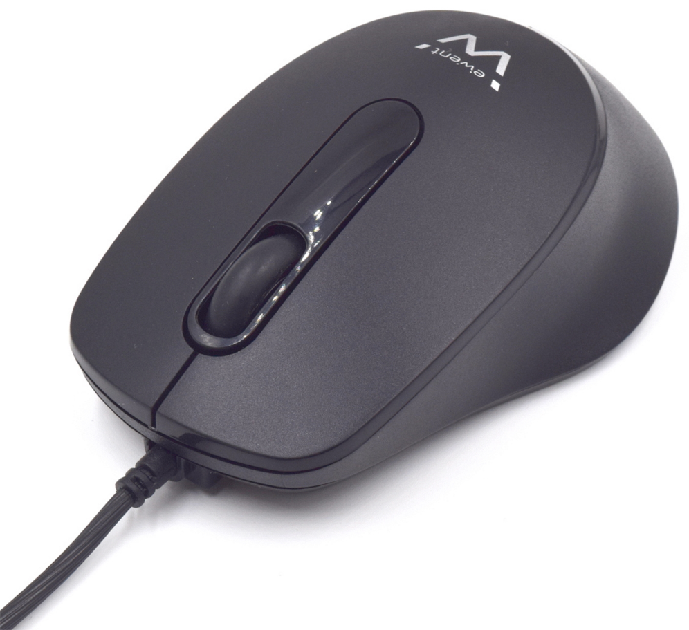 RATON EWENT EW3159 OPTICO 1000 DPI CLIC SILENCIOSO NEGRO USB - detalle