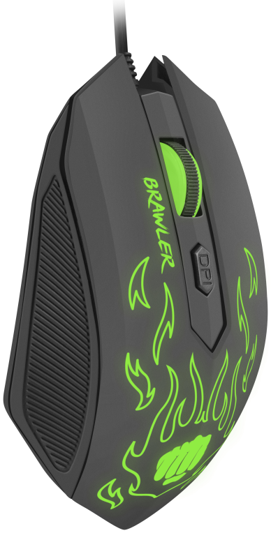 RATON GAMING FURY BRAWLER 1600 DPI - detalle
