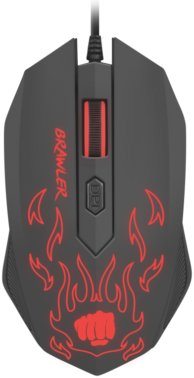 RATON GAMING FURY BRAWLER 1600 DPI - detalle