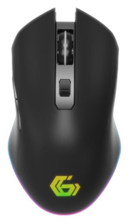 RATON GAMING GEMBIRD RGB INALAMBRICO RECARGABLE DE 6 BOTONES "FIREBOLT" NEGRO - detalle