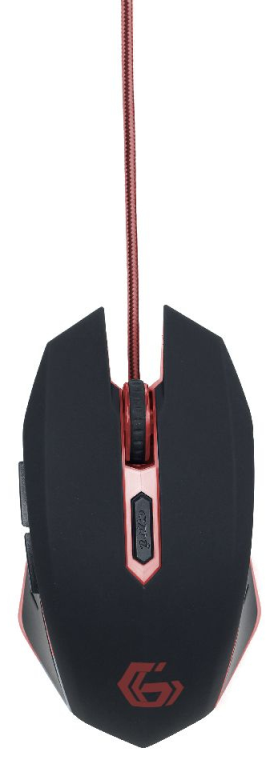 RATON GAMING GEMBIRD USB NEGRO/ROJO - detalle