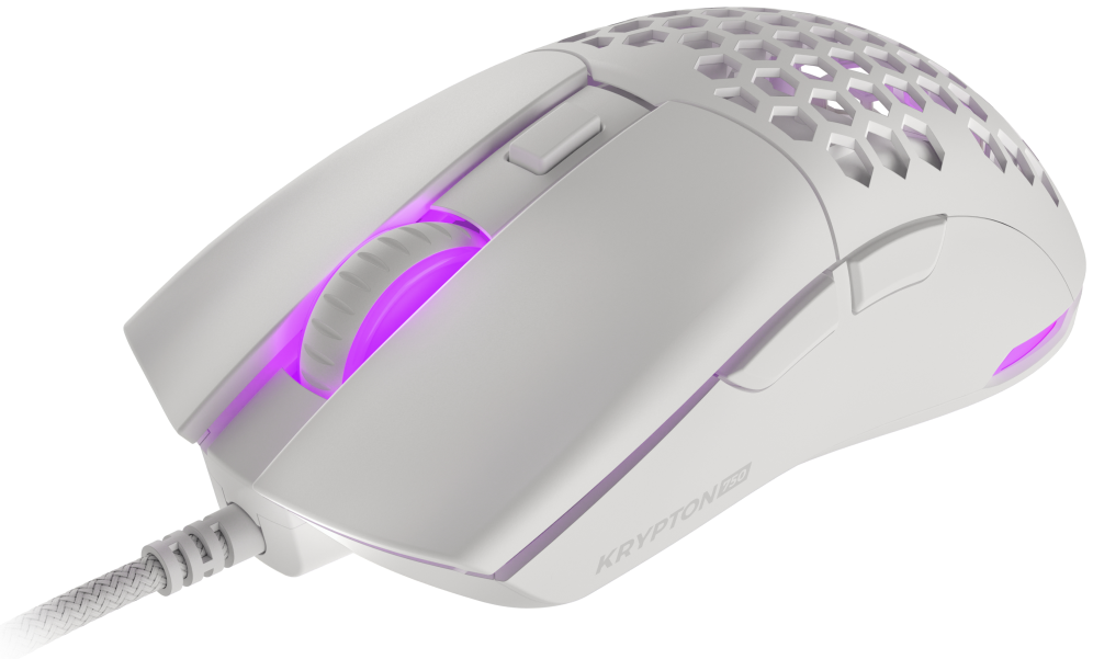 RATON GAMING GENESIS KRYPTON 750 RGB SENSOR PMW3333 8000 DPI BLANCO - detalle