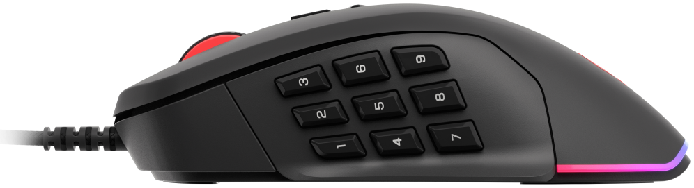 RATON GAMING GENESIS XENON 770 RGB SENSOR PMW3327 10200 DPI - detalle