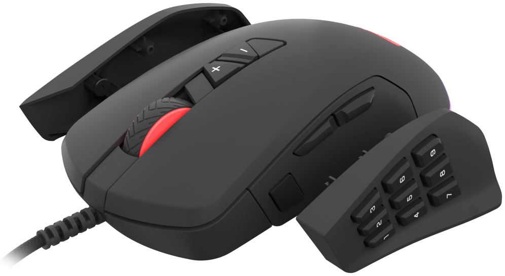 RATON GAMING GENESIS XENON 770 RGB SENSOR PMW3327 10200 DPI - detalle