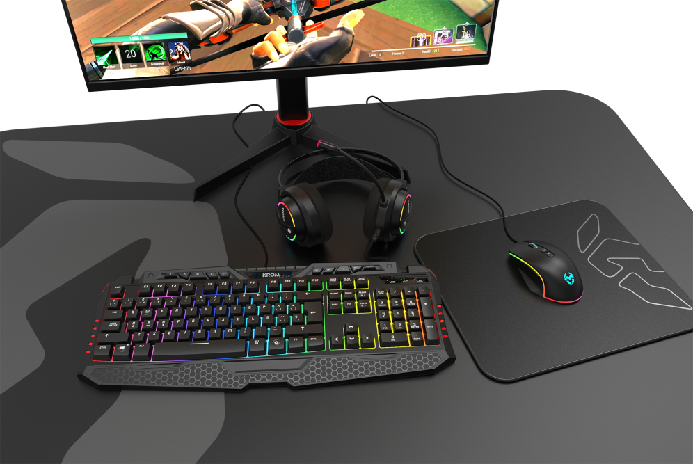 RATON GAMING KROM KEOS RGB RAINBOW USB - detalle