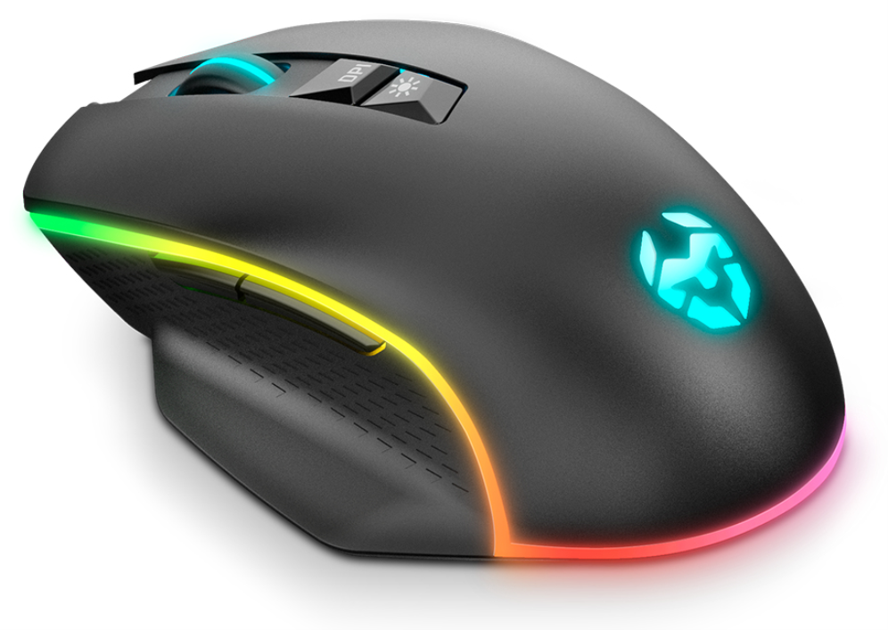 RATON GAMING KROM KEOS RGB RAINBOW USB - detalle