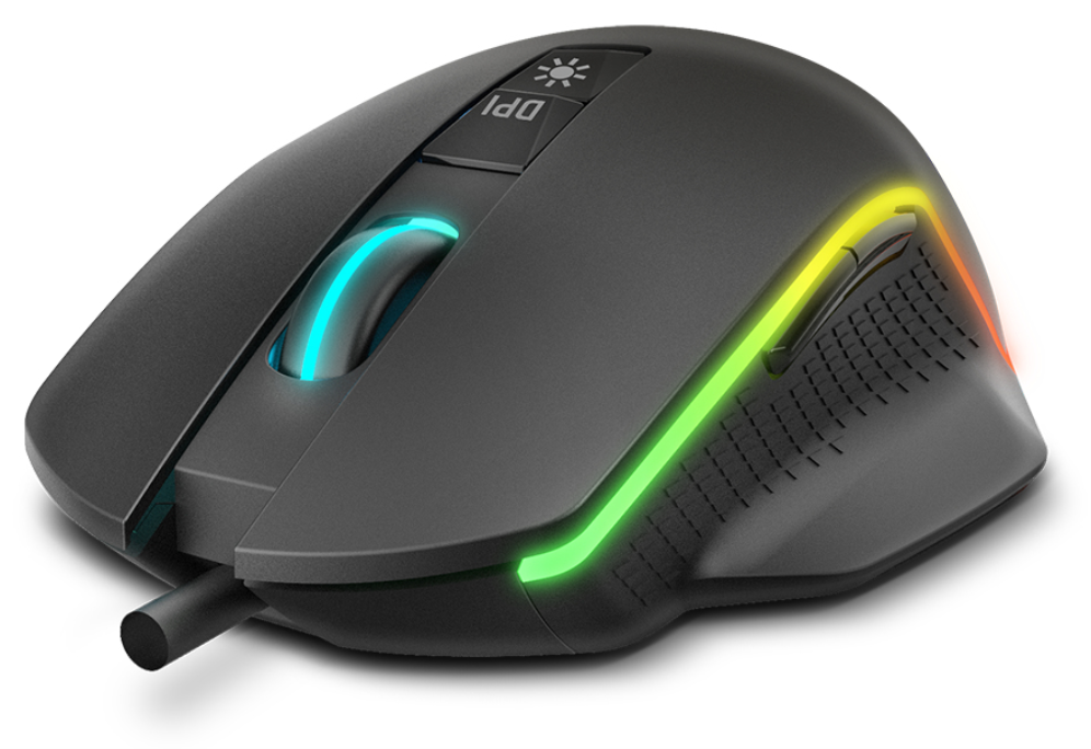 RATON GAMING KROM KEOS RGB RAINBOW USB - detalle
