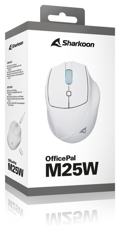 RATON GAMING SHARKOON OFFICEPAL M25W BLANCO - detalle