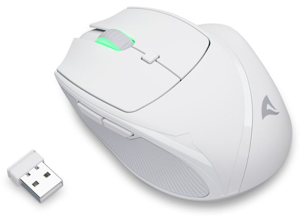 RATON GAMING SHARKOON OFFICEPAL M25W BLANCO - detalle