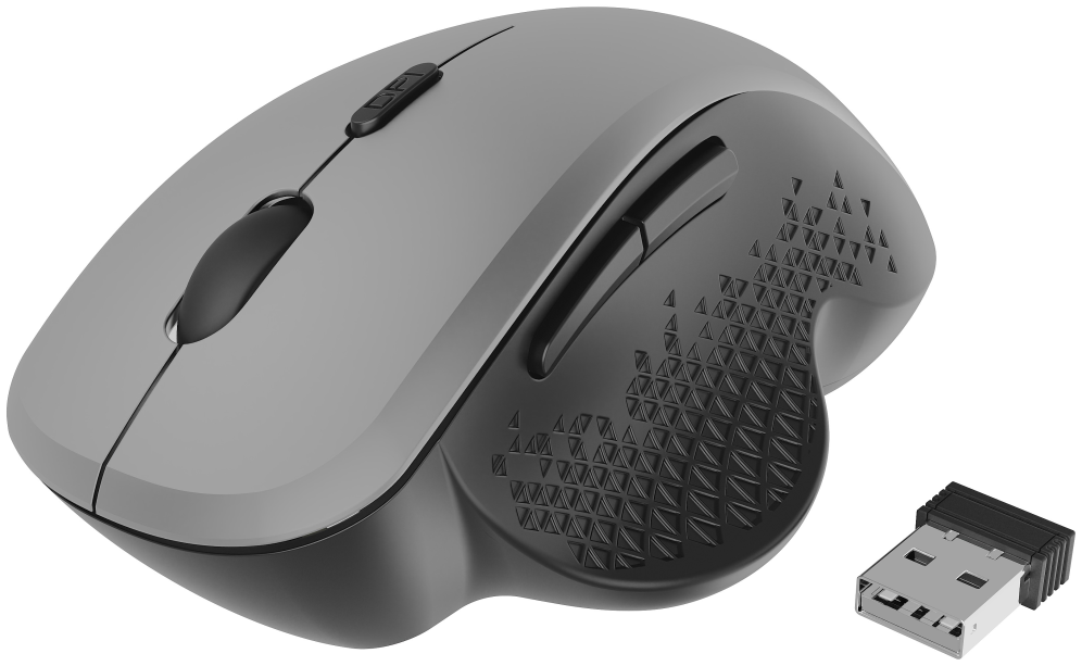 RATON GEMBIRD 6 BOTONES OPTICAL NEGRO SPACE GREY RF INALAMBRICO PILAS - detalle