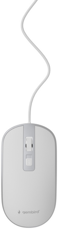 RATON GEMBIRD MUS-4B-06-WS OPTICAL 1200 DPI WHITE SILVER USB