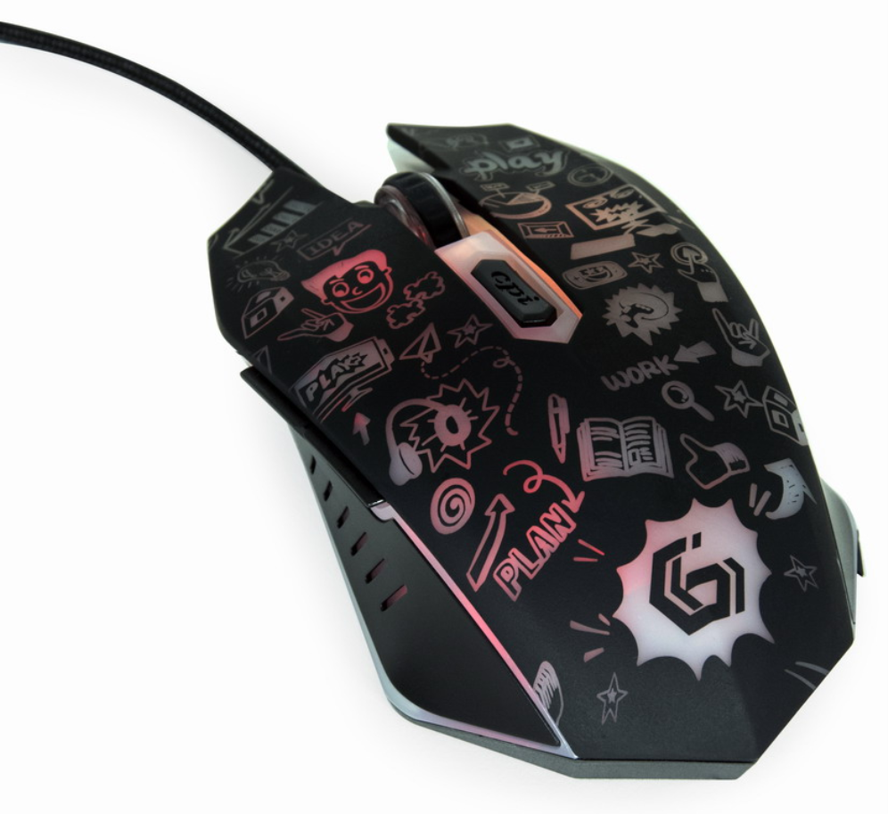 RATON GEMBIRD MUS-6B-GRAFIX-01 OPTICAL 3600DPI NEGRO USB - detalle