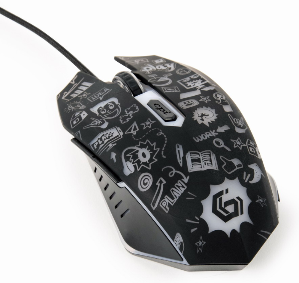 RATON GEMBIRD MUS-6B-GRAFIX-01 OPTICAL 3600DPI NEGRO USB - detalle