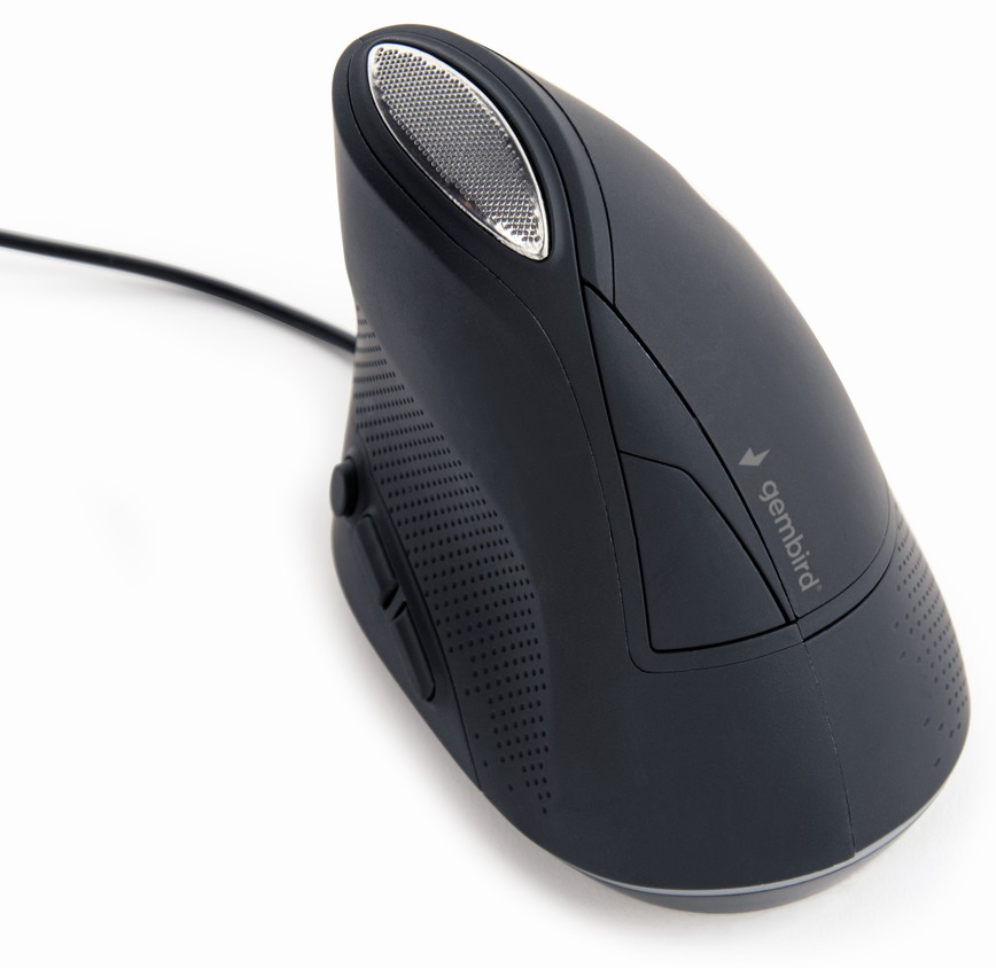 RATON GEMBIRD MUS-ERGO-03 OPTICAL ERGONOMICO SPACE GREY USB - detalle