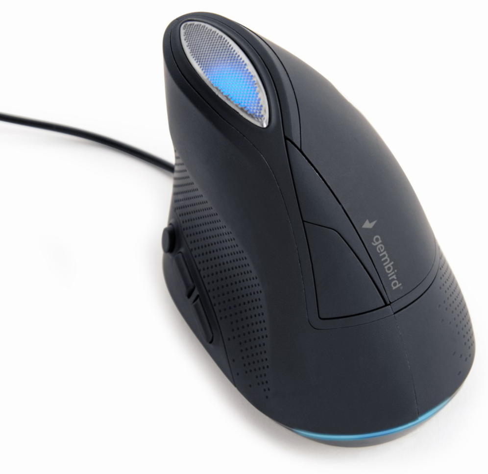 RATON GEMBIRD MUS-ERGO-03 OPTICAL ERGONOMICO SPACE GREY USB - detalle