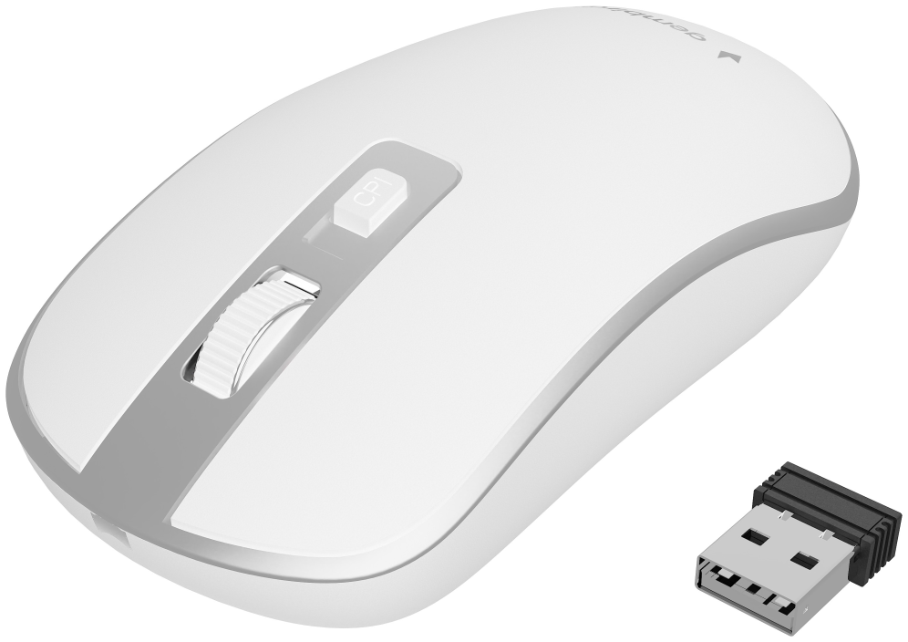 RATON GEMBIRD OPTICAL WHITE SILVER RF INALAMBRICO PILAS - detalle