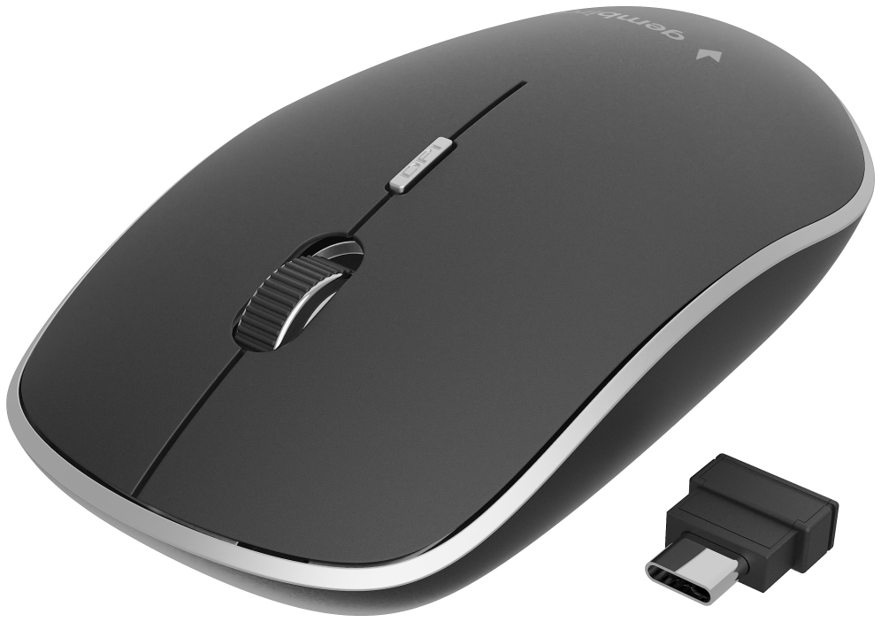 RATON GEMBIRD OPTICO 1600 DPI NEGRO RECEPTOR USB-C RF INALAMBRICO PILAS - detalle