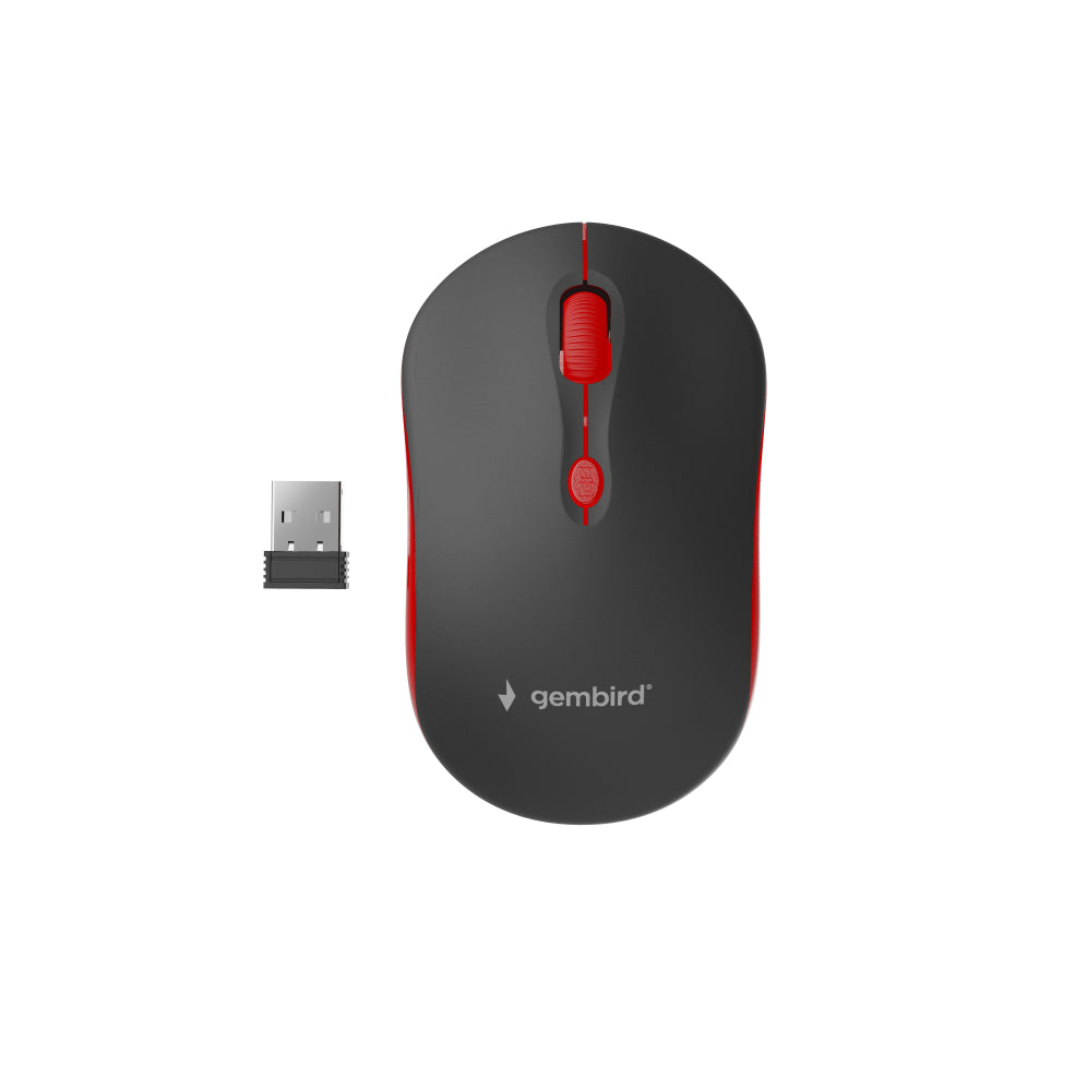 Gembird WIRELESS OPTICAL MOUSE MUSW-4B-03-R 1600DP - Maus ratón Oficina Ambidextro RF inalámbrico Óptico 1600 DPI