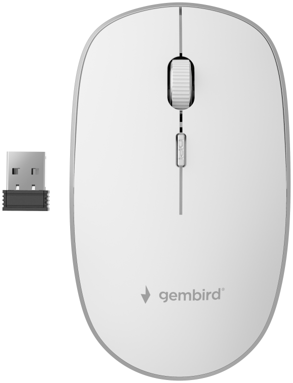 RATON GEMBIRD OPTICO SILENCIOSO BLANCO RF INALAMBRICO PILAS