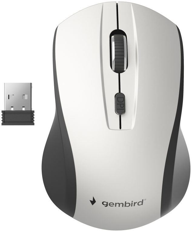 RATON GEMBIRD PLATA NEGRO RF INALAMBRICO PILAS