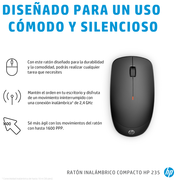 RATON HP 235 SLIM WIRELESS MOUSE - detalle