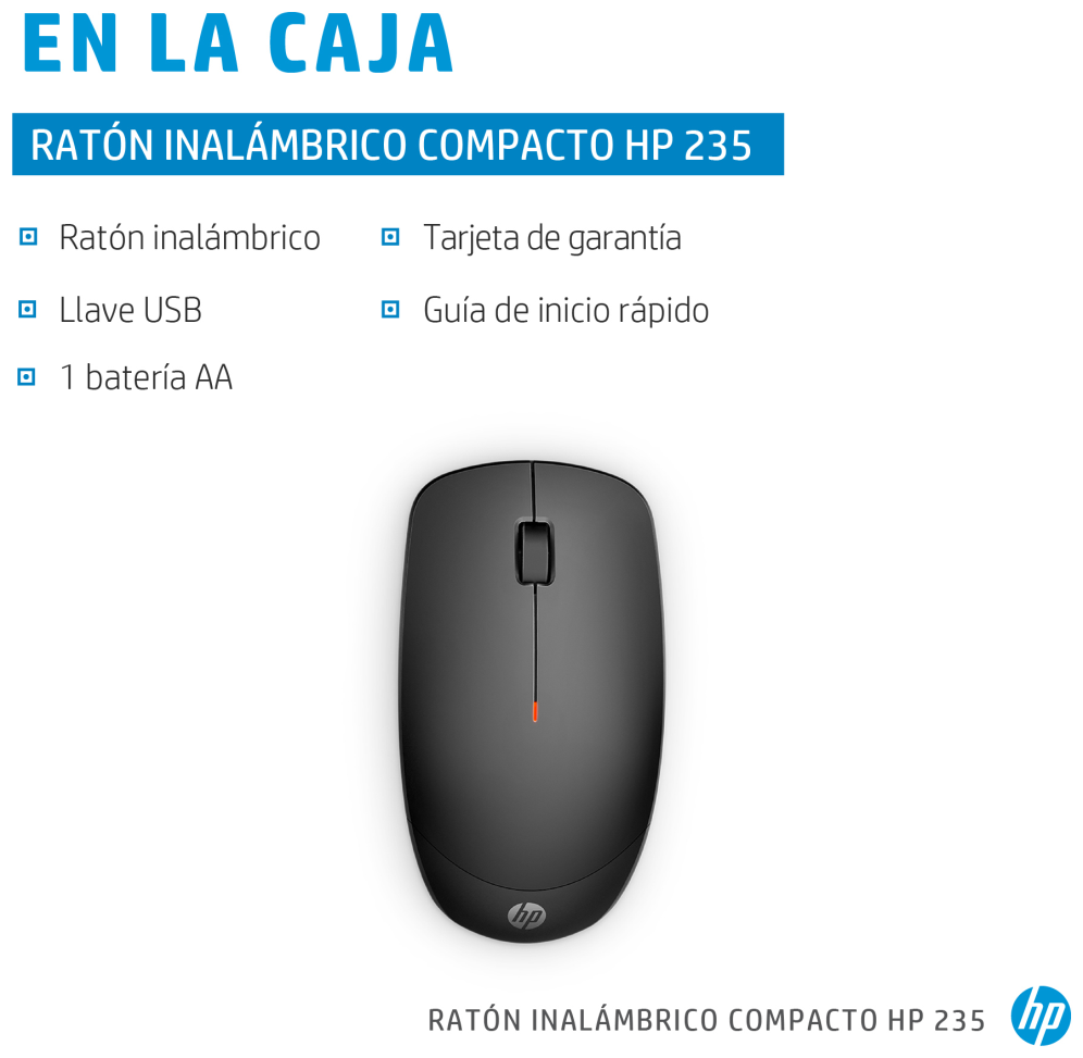 RATON HP 235 SLIM WIRELESS MOUSE - detalle