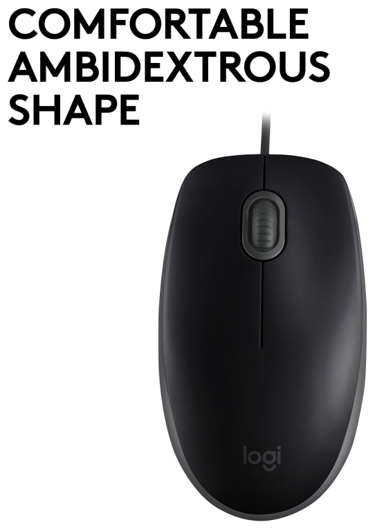 RATON LOGITECH B110 SILENT NEGRO USB - detalle