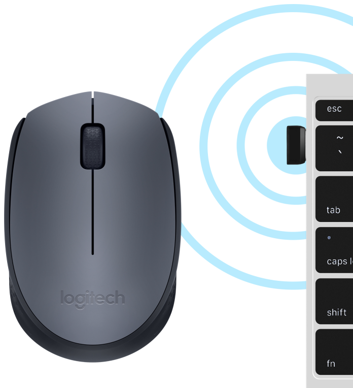 RATON LOGITECH M170 NEGRO GRIS RF INALAMBRICO PILAS - detalle