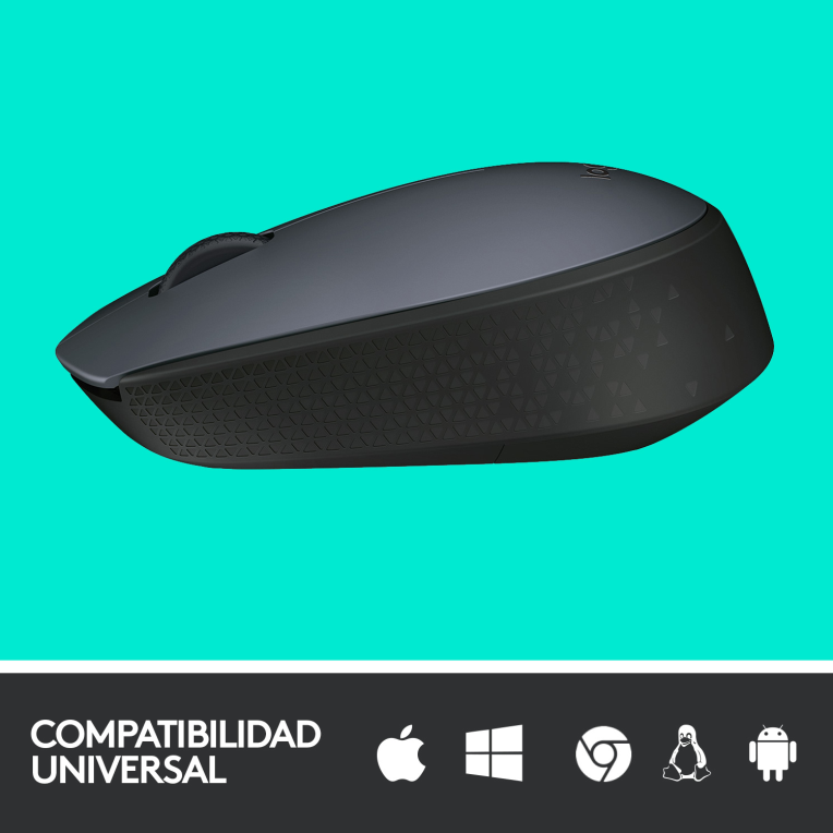 RATON LOGITECH M170 NEGRO GRIS RF INALAMBRICO PILAS - detalle