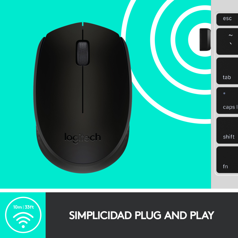 RATON LOGITECH M171 RF INALAMBRICO NEGRO - detalle