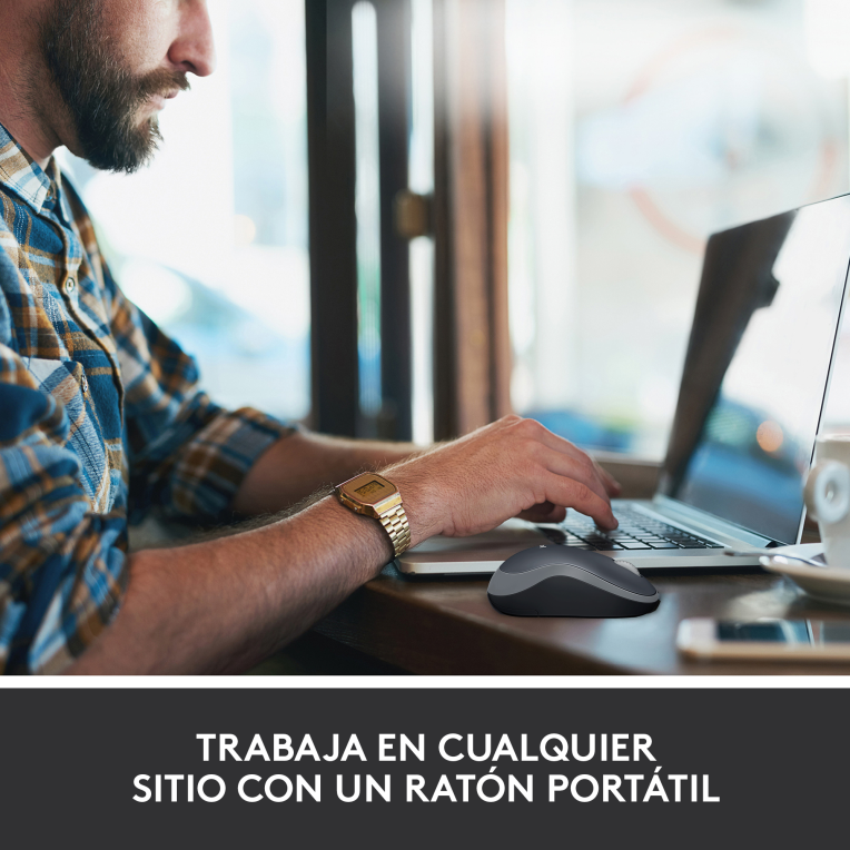 RATON LOGITECH M185 GRIS RF INALAMBRICO PILAS - detalle