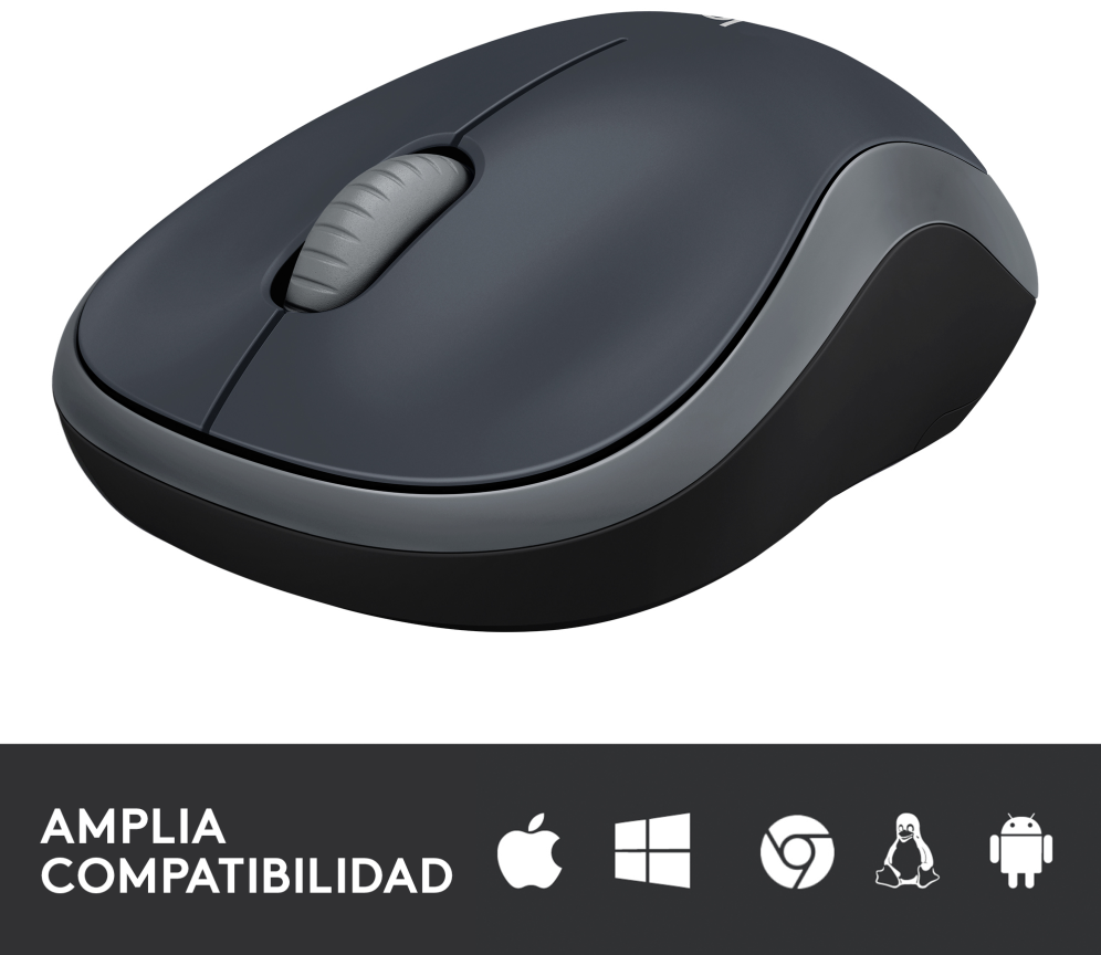 RATON LOGITECH M185 GRIS RF INALAMBRICO PILAS - detalle