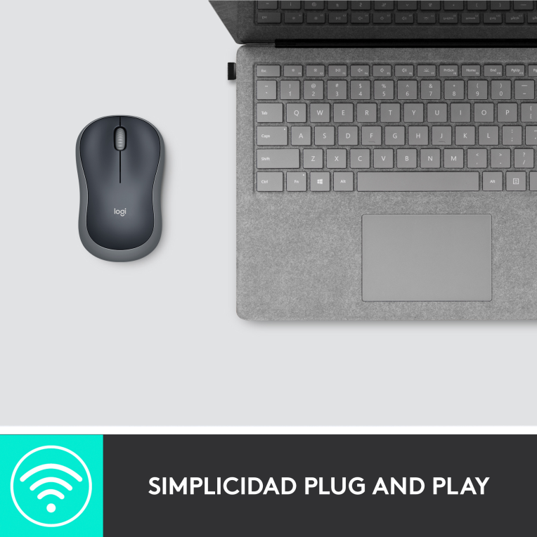RATON LOGITECH M185 GRIS RF INALAMBRICO PILAS - detalle