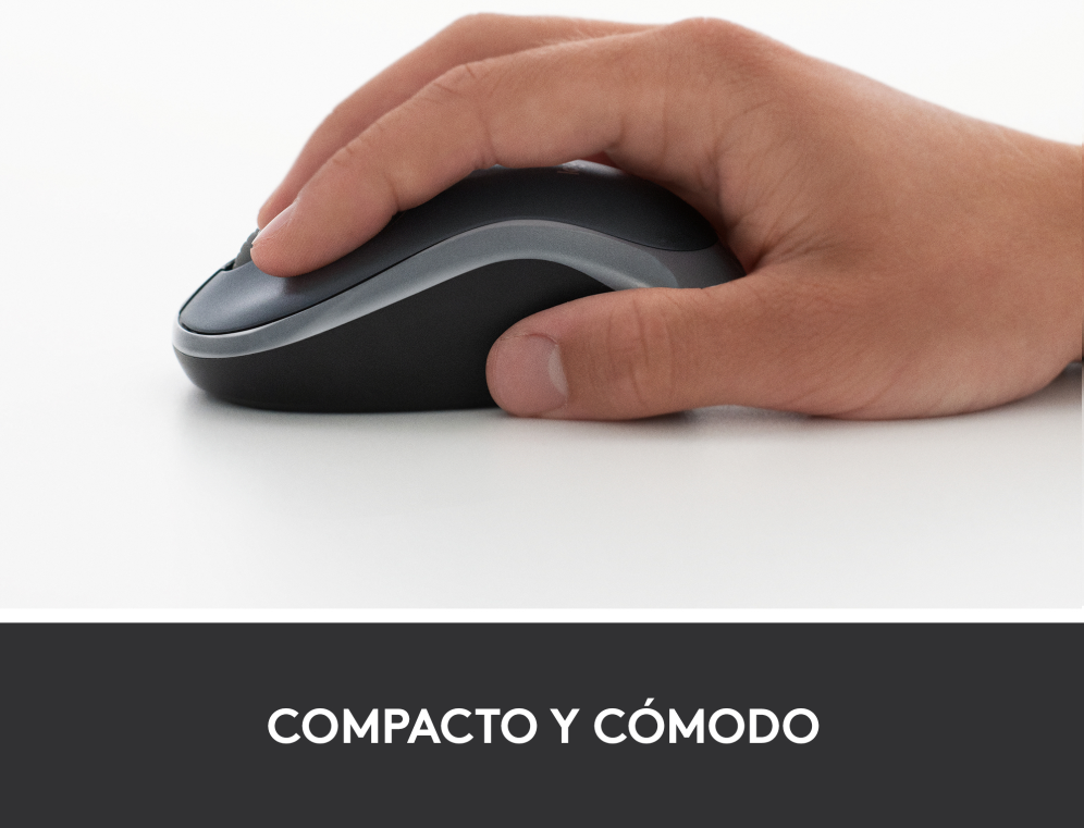 RATON LOGITECH M185 NEGRO GRIS RF INALAMBRICO PILAS - detalle