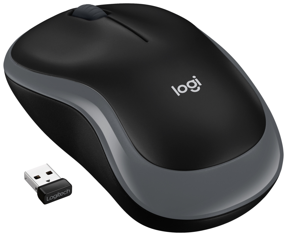 RATON LOGITECH M185 NEGRO GRIS RF INALAMBRICO PILAS