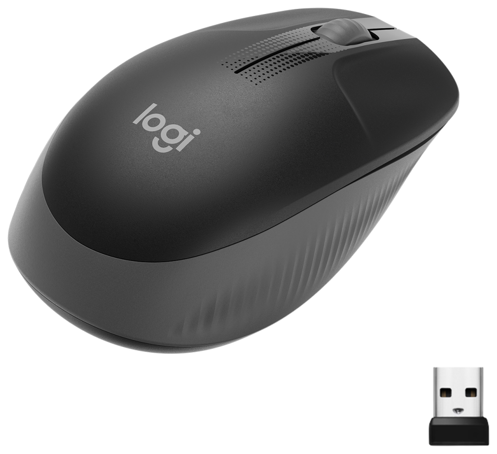 RATON LOGITECH M190 NEGRO GRIS RF INALAMBRICO PILAS - detalle
