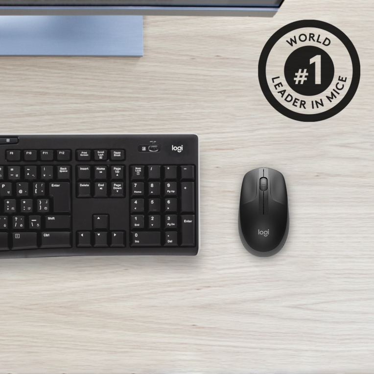 RATON LOGITECH M190 NEGRO GRIS RF INALAMBRICO PILAS - detalle