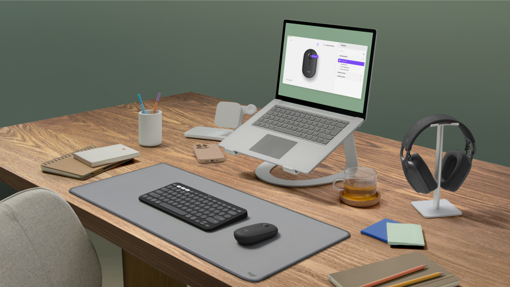 RATON LOGITECH PEBBLE MOUSE M350S GRAFITO BLUETOOTH PILAS - detalle